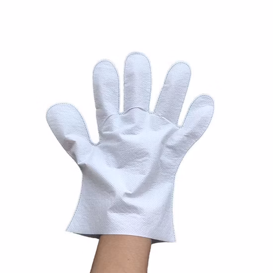 Gants jetables Spunlace biodégradables Gants de nettoyage de travail de sécurité Gants d'examen